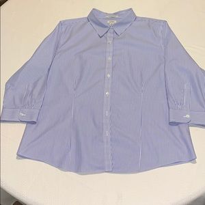 LL Bean 3/4 sleeve wrinkle free button down